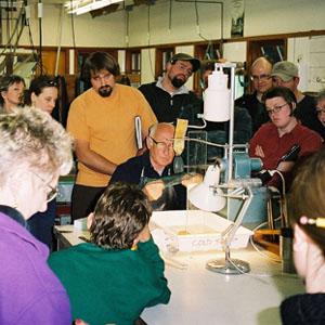 Jiř� Harcuba giving a demonstration 